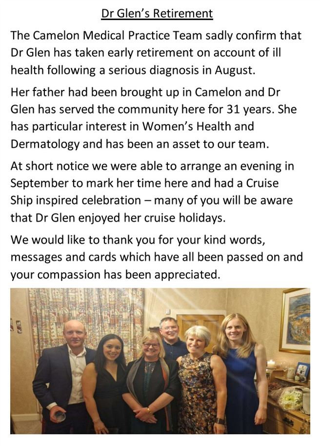 Dr Glens Retirement